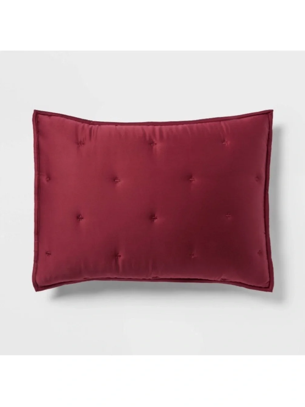 Threshold F/Q Tencel Tufted Comforter and Shams Set  Wine Red